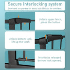 38.5" Extra Tall Dog Gate 76.38"-79.13" Wide - Long Large Pressure Mounted Baby Gates with Door for The House Stairs Doorways - Walk Through Toddler Puppy Pet Safety Fence Gate Black