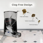 Smart HD Cat Feeder, 2 Way Audio + Voice Recording, Automatic Feeder for Dog with 1080p Night Vision Camera, WiFi App Controlled, Battery Backup, Anti Jam 6L Upto 15 Daily Meals, Black Stainless