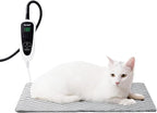 22x18 Inch Cat Heating Pad, Heated Cat Bed Indoor, Heated Dog Bed with Steel-Wrapped Cord, 25-Level Timer & 11-Level Adjustable Temperature Pet Heating Pad