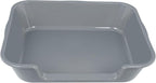 2 Pack Extra Large Dog Litter Box Pan Tray (ABS Material), Low Entry Jumbo Senior Litter Boxes for Multiple Kitten Big Cats, Pet Safe Indoor Dog Potty (Dark Gray, 24" L x 20" W)