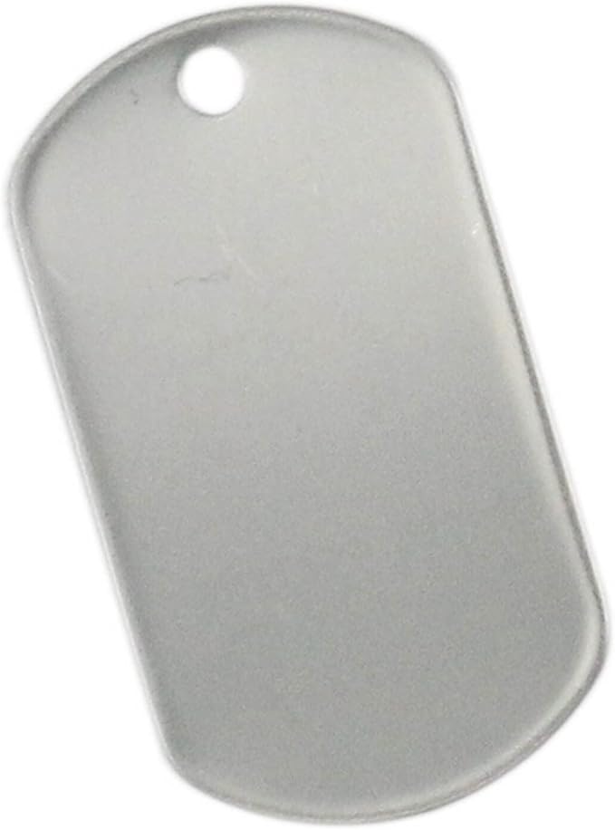 Orgrimmar 100 PCS Dog Tags Shiny Stainless Steel Military spec Rolled Edge Backing Dog Tags for Dogs Engraved- Blank