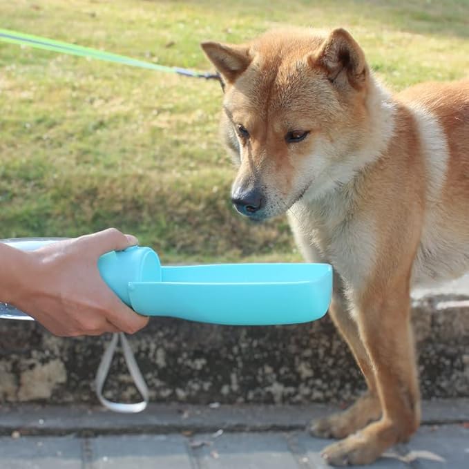 Foldable Dog Water Bottle, Portable Pet Water Dispenser for Dogs, Cats, Rabbits, Puppies and Small Animals - Dishwasher Safe