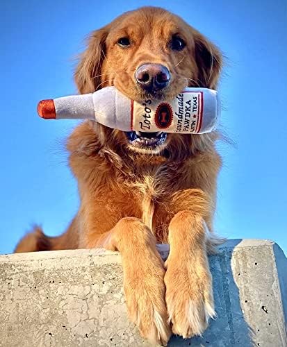 Nestpark Toto's Plush Squeaky Crinkle Dog Toy - Funny Dog Gifts for Medium, Small and Large Dogs - Cute Stuffed Toys for Dog Birthdays