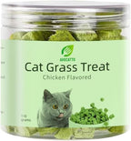 3.8oz Cat Grass Sticks for Hairball Remedy and Teeth Cleaning, Chicken Flavored Hairball Treats for Cats, Natural Freeze Dried for Indoor Cats