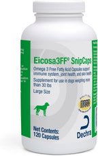 SnipCaps Omega 3 Free Fatty Acid Capsules for Dogs - Large, 120 ct