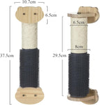 haozaikeji Cat Scratching Post for Crate Cage, Cage Mount Cat Scratcher Cage Scratcher Pole Natural Sisal Cat Scratching Post with Self Groomer and Massager for Indoor Cats Kitten