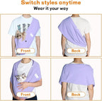 Dog Sling Carrier – Ice Silk Dog Slings for Small Dogs up to 10 lbs, Breathable Dog Carrier Sling with Adjustable Safety Strap & Buckle, Portable Cat Sling Carrier (Purple)