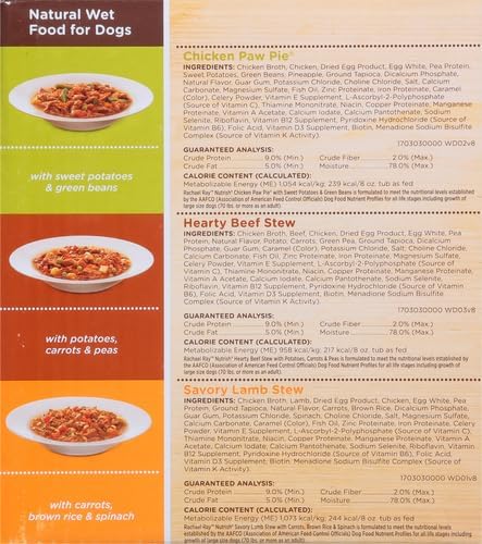 Rachael Ray Nutrish Natural Premium Wet Dog Food, Savory Favorites Variety Pack, 8 Ounce Tub (Pack of 6) (6303230800)
