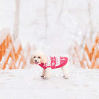 KOOLTAIL Cable Knit Dog Sweater Turtleneck, Cold Weather Pullover Classic Knitwear, Snowflake Pattern Thick Warm Winter Pet Clothes, Dog Christmas Sweater for Small Medium Large Dogs Girl, Pink S