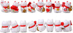 8 Pcs Cute Lucky Cat Figures, Animal Cat Characters Toys Mini Figure Collection Playset, Cat Toys Set Cake Toppers, Plant, Automobile Decoration, Landscape Scenes