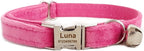 Cat Collar Personalized with Name Phone Number Engraved,Customized with Bell for Small Dogs Puppy Kitten