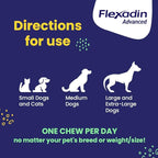 Vetoquinol Flexadin Advanced Dog Hip and Joint Supplement with Undenatured Collagen, One Chew a Day Hip and Joint Support Chew for Dogs and Cats, Clinically Proven Vet-Approved Formula, 30 Chews