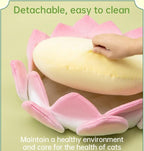 Cat Mattress Flower Cat Sofa Bed Cute and Comfortable Cat Nest Cushion Thickened Non-Slip Three-Dimensional Pet Bed Multifunctional Cushion Indoor Cushion (S)