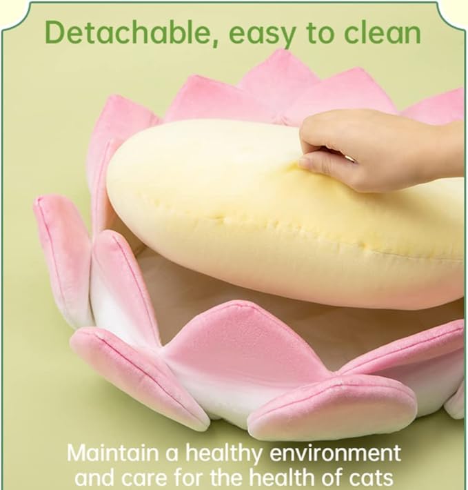 Cat Mattress Flower Cat Sofa Bed Cute and Comfortable Cat Nest Cushion Thickened Non-Slip Three-Dimensional Pet Bed Multifunctional Cushion Indoor Cushion (S)