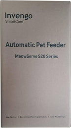 Cat Feeder Automatic - Cat Food Dispenser MeowServe S20, Auto Dog Feeder with Stainless Steel Bowl, 5L Pet Feeder with Patented Anti-Jam Port, App, Dual Lock Lid, Dual-Band WiFi & Power, White