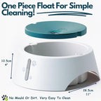 BARKING&MAD no Spill Water Bowl for Dogs 73.9oz (2.1L) - Anti-gulping, Slow Water Feed Dispenser for Large and Medium-Sized Breeds for Slow Drinking and Messy gulping Sloppy Drinkers