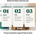 Pestie Flea & Tick Treatment for Pets, Plant-Powered Spray, Repels and Kills Fleas, Ticks and Mosquitos, Safe for Cats and Dogs, Easy Spray-On, Featuring Cedarwood, Peppermint, Thyme, and Rosemary