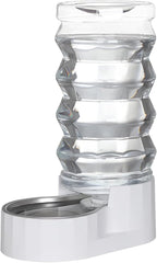 Sfozstra Automatic Pet Water Dispenser: 9L Lagre Dogs Stainless Steel Gravity Feeder - Convenient Drinking Water Dispenser Designed for Dogs and Cats (White, 9L)