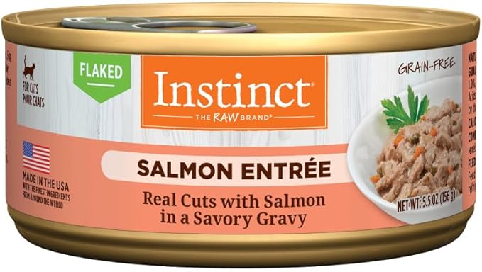Instinct Flaked Entrée Wet Canned Cat Food - Salmon, 5.5 oz. Cans (Pack of 12)