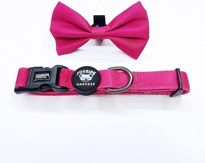 Joyride Harness Dog Collar with Removable Bowtie - Adjustable and Breathable for All Dog Breeds, Strong D-Ring and Heavy Duty Buckle, for Pet Lovers