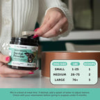 Dog Breath Freshener Dental Powder for Teeth Cleaning Plaque Off, Dental Care for Large Dogs, Tartar Remover for Teeth with Natural Herbal Blend + Postbiotics (Mint - 60 Servings)