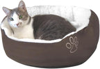Evelots Warm Pet Bed for Cats or Small Dogs - Calming, Anti-Anxiety, Soft, Cozy Donut Cuddler -Removeable Fluffy Sherpa Insert- Machine Washable -Fleece Lining- Non-Slip Bottom -Assorted Colors