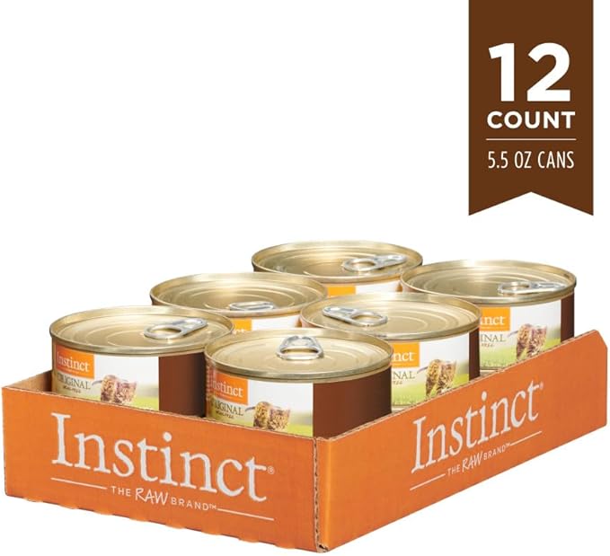 Instinct Original Grain Free Real Rabbit Recipe Natural Wet Canned Cat Food by Nature's Variety, 5.5 oz. Cans (Case of 12)