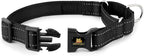 PLUTUS PET Reflective Martingale Collar with Quick Snap Buckle,No Pull Dog Choker Collar for Small Medium Large Dogs,S,Black