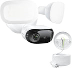 REOLINK Elite Floodlight WiFi with Plug-in Power Cable, 4K 8MP 180° Panoramic Floodlight Camera, Adjustable 3000 Lumens Spotlights, AI Video Search, Dual-Band Wi-Fi 6, 24/7 Recording, No Monthly Fees