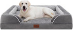 Comfort Expression Jumbo Dog Bed for Extra Large Dogs, Waterproof Orthopedic Dog Bed, Large Breed Dogs Beds, PV Washable Sofa Beds with Removable Cover & Non-Slip Bottom(Jumbo,Grey)