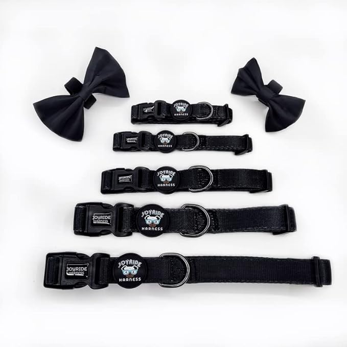 Joyride Harness Dog Collar with Removable Bowtie - Adjustable and Breathable for All Dog Breeds, Strong D-Ring and Heavy Duty Buckle, for Pet Lovers