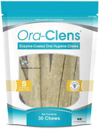 Oral Hygiene Chews for Small Dogs - Cleans Teeth and Freshens Breathe - Coated with Enzymes - Prevents Plaque & Bacteria Build Up - 30 Chews
