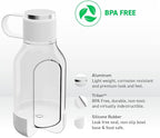 Asobu Buddy Bottle a Stainless Steel Insulated Water Bottle for with Removable Dog Water Bowl and Dog Food and Treat Storage Bowl (White, Tritan 50 oz Water Bottle with Bowl)