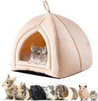 KASENTEX Cozy Small Pet Bed - Ultra Soft Plush Cushion for Cats and Small Animals, Washable Sleeping Pad, Perfect for Indoor Pets, 11 Inches, Beige