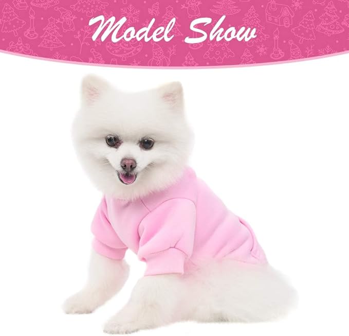 KOOLTAIL Basic Dog Hoodie - Soft and Warm Dog Hoodie Sweater with Leash Hole and Pocket, Dog Winter Coat, Cold Weather Clothes Sweatshirt for Small Medium Large Dogs Puppy Cat Boys Girls Pink M