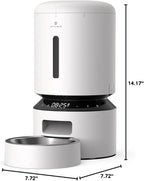 PETLIBRO Automatic Cat Feeder, Automatic Dog Feeder with Freshness Preservation, 5L Timed Cat Feeders for Dry Food, Up to 6 Meals Per Day, Granary Pet Feeder for Cats/Dogs