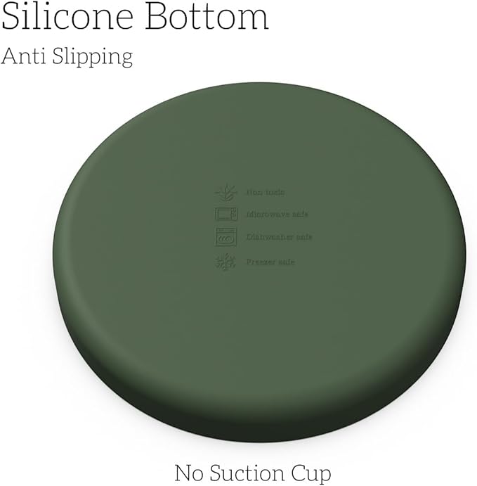 OHMO Slow Feeder Cat Bowl, Silicone Anti-Choking Dog & Pet Bowl, No Suction Cup, Slows Down Eating for Small Pets (S-Infinite, Camo Green)
