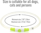 Colaseeme LED Dog Collar Light Up Dog Collars 1 Count USB Rechargeable TPU Glow Safety Basic Dog Collars for Large Medium Small Dogs (Green + Blue)