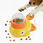 Interactive Dog Slow Feeder Puzzle Toy Durable Duck Shaped Design for Small Medium Dogs Promotes IQ Training Fun Mealtime Feeding Solution Interactive Pet Feeder（Yellow）