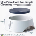 BARKING&MAD no Spill Water Bowl for Dogs 73.9oz (2.1L) - Anti-gulping, Slow Water Feed Dispenser for Large and Medium-Sized Breeds for Slow Drinking and Messy gulping Sloppy Drinkers