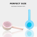 Cat and Small Dog Deshedding Brush with Release Button for Removing Loose Hair, Tangles, and Promoting Skin Friendliness