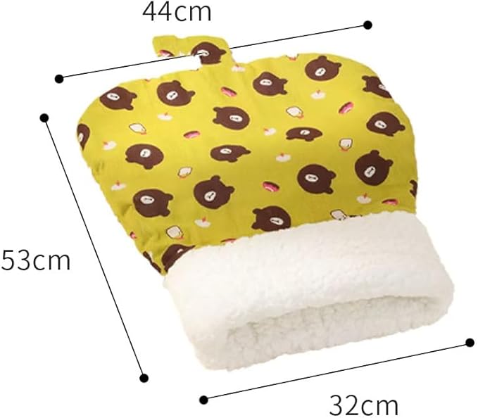 1PC Cat Sleeping Bag,Cat Sleeping Bag for Indoor Cats,Warm and Cozy Cat Sleeping Bag,Cat Winter Sleeping Bags, 360° Wrap Self Warm Cat Cave Bed Suitable for Pets Under 7.5 kg/16LB(Yellow)