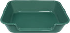 1 Pack Extra Large Dog Litter Box Pan Tray (ABS Material), Low Entry Jumbo Senior Litter Boxes for Multiple Kitten Big Cats, Pet Safe Indoor Dog Potty (Green, 24" L x 20" W)