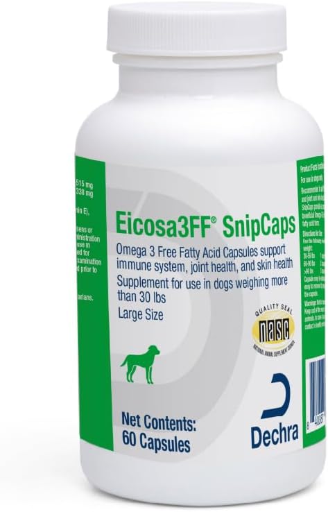 SnipCaps Omega 3 Free Fatty Acid Capsules for Dogs - Large, 60 ct