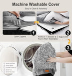 Gimars 3.7in Thickened Orthopedic Dog Bed for Large Dogs, Supportive L Dog Sofa Bed with Bolster & 28D Egg-Crate Mattress, Waterproof Lining, Washable Plush Cover for Arthritic Dogs