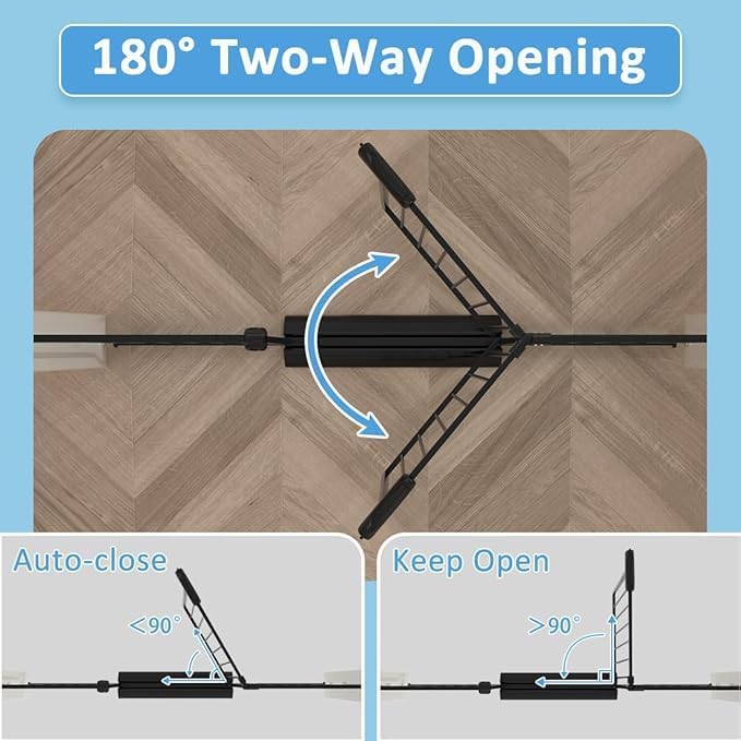 TSAYAWA 62.2"-71.65" Extra Wide Auto Closing Baby Safety Gate for Stairs & Doorways, Pressure Mounted No Drill Pet Gate with Walk-Through Door - Heavy Duty Childproof Gate for Toddlers, Kids, Dogs