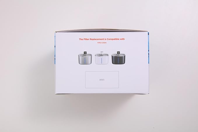 10 Pack Pet Water Fountain Filter Replacement for 135 fl oz/4L Wilreless Cat Water Fountain (for YPD-C004S,YPD-C004P)