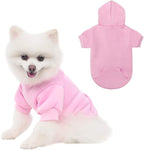 KOOLTAIL Basic Dog Hoodie - Soft and Warm Dog Hoodie Sweater with Leash Hole and Pocket, Dog Winter Coat, Cold Weather Clothes Sweatshirt for Small Medium Large Dogs Puppy Cat Boys Girls Pink M