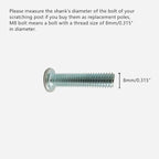 SHENGOCASE 2-Pack 15" L, Ø 2.75" Cat Tree Replacement Post with M8 Bolt, Cat Tower Relacement Post, DIY Cat Scratching Post Replacement Part Pole