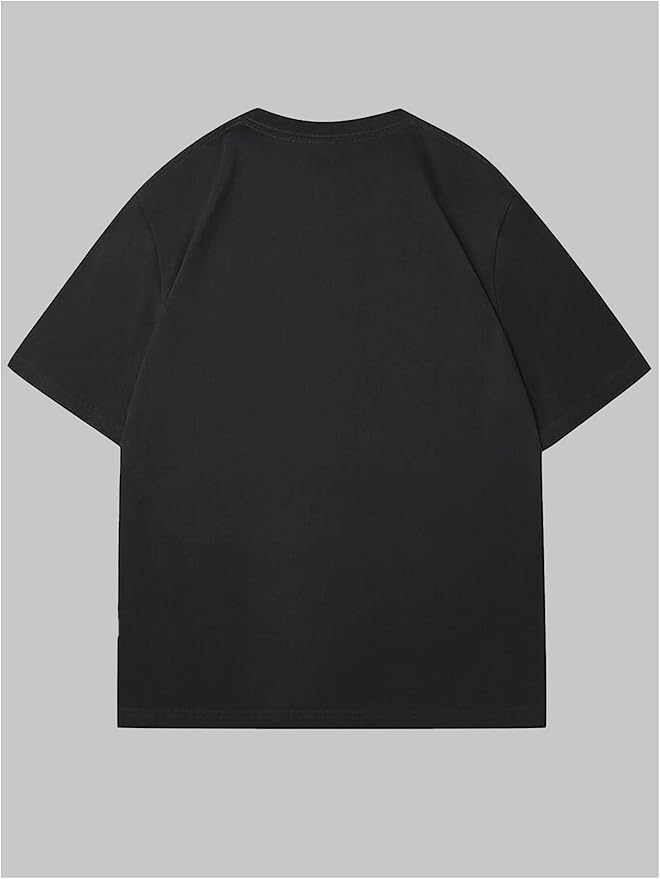 Verdusa Women's Lips Print Graphic Tees Y2k T Shirts Summer Crew Neck Vintage Going Out Tops